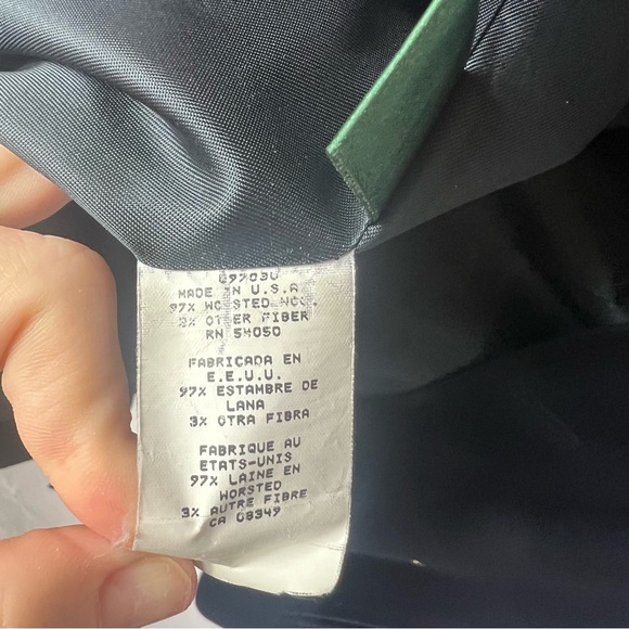 Lauren Ralph Lauren Navy Wool Pea Coat with Gold Anchor Buttons - Picture 4 of 7